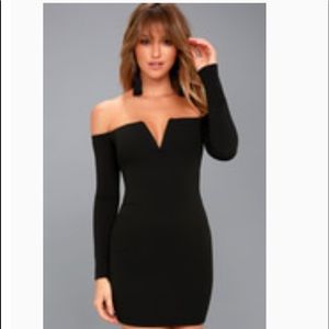 Lulus black off the shoulder body con